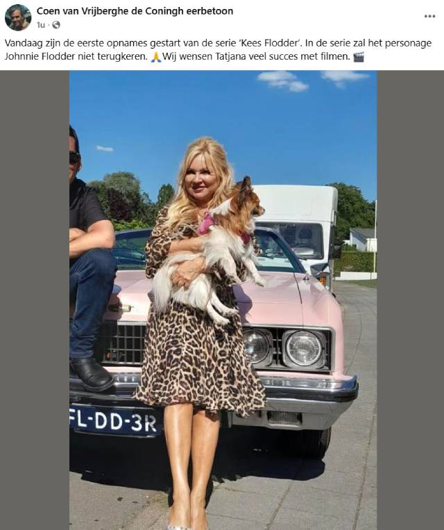 Tatjana bij de opnames.